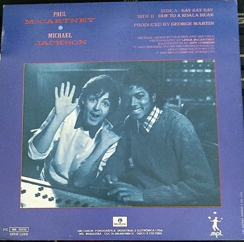 Compacto Paul Mccartney Wings Michael Jackson Say Say Say (Usado)