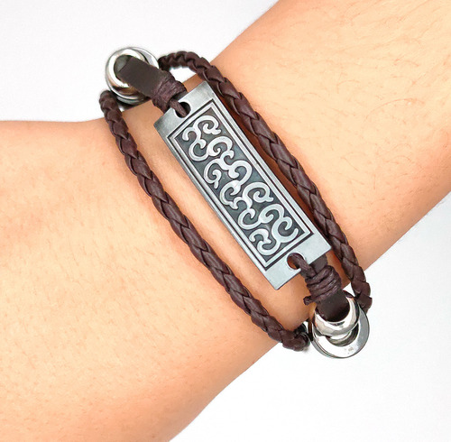 Pulsera Vikingo Tribal Runas Unisex  Vintage + Estuche 