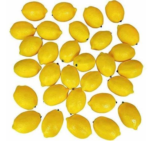 30 Paquetes De Limones Amarillos De Imitacion Frutas Artifi
