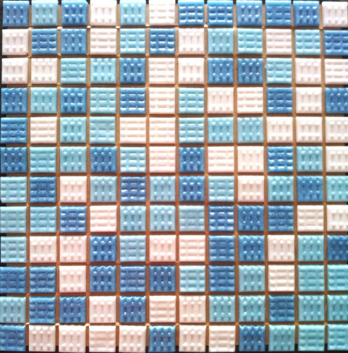 Mosaico Piscina Malla Azul Mixto Degradado 2,5x2,5