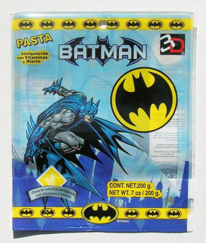 Batman Envoltura De 200g Para Pasta De Semolina, Nueva 2005