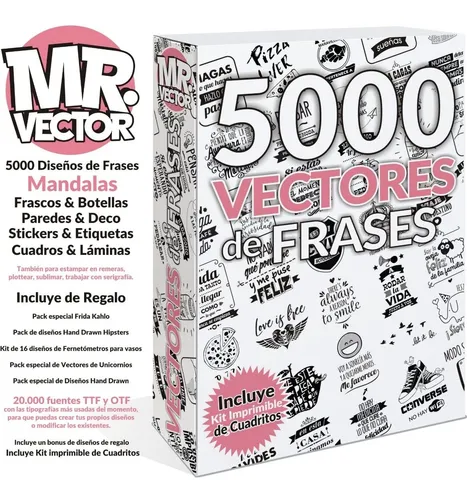 comprar +5000 Vectores Frases Para Sublimación Vinilo Serigrafía Etc