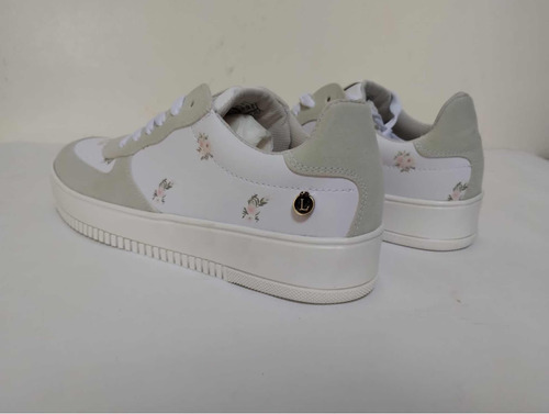 Tenis Blanco/beige Loly In The Sky Dama Talla 25.5mx Midge
