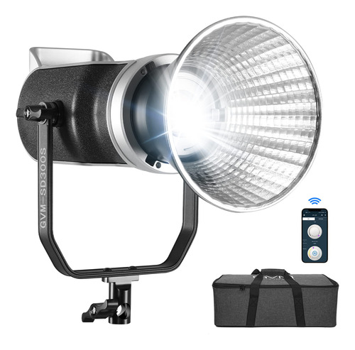 Gvm - Luz De Video Led De 300 W, Cri 97+ K,  Lux3.3 Ft, Ilu.