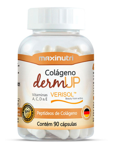 Imagem 1 de 5 de Colágeno Dermup Verisol® Maxinutri 750mg Com 90 Cápsulas