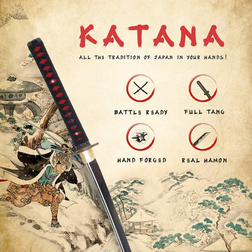 Espada Katana Samurai Japonesa Acero 1045 Afilada