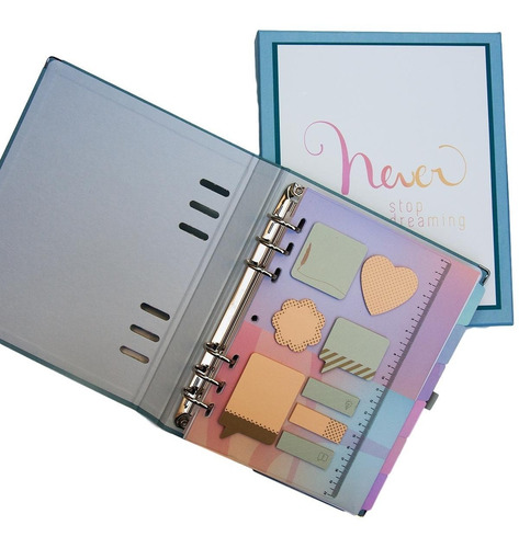 Imagem 9 de 10 de Planner A5 Cotton Azul - Ótima