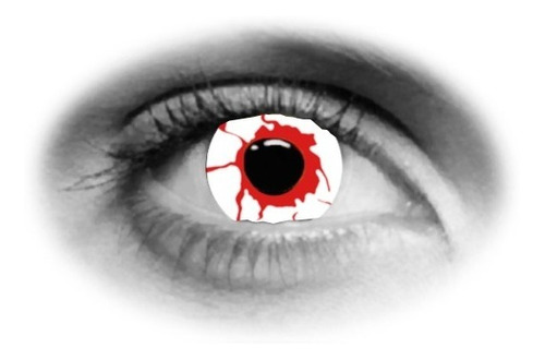 Lentes De Contacto Blanco Con Sangre, Cosplay O Halloween