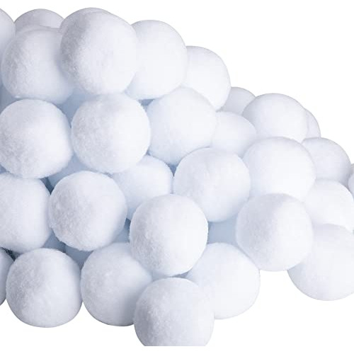 100 Pcs De Bolas De Nieve Falsas Niños De 2 Pulgadas P...