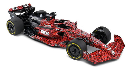 Miniatura F1 Alfa Romeo C42 Team X Boogie 2023 1:18 Solido Cor Vermelho