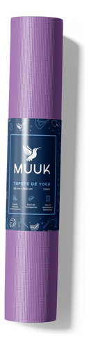 Tapete De Yoga Muuk Fitness 3 Mm Ejercicio Y Relajación Color Lila