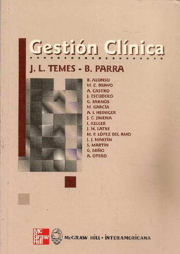 Libro Gestión Clínica De Jose Luis Temes Montes