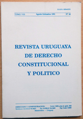 Revista Uruguaya De Derecho Constitucional Y Político Nº 44