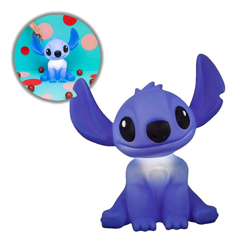 Luminária Abajur Stitch Disney C/ Lâmpada Led