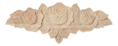 Apliques De Esquina Tallados En Madera Con Flores De Rosas Y