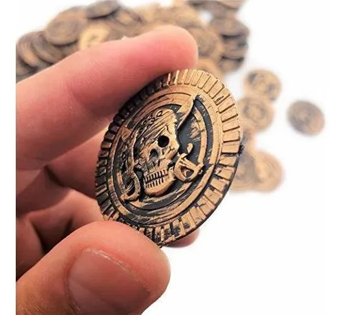 Monedas De Oro Pirata Rústicas De Bronce Fresco (144 Piezas)