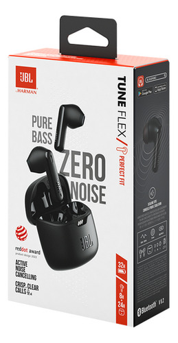 Auriculares Jbl Tune Flex Bluetooth Color Negro Negro