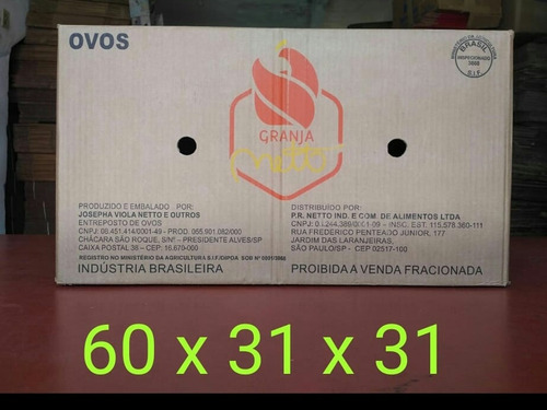 13 Caixas Papelão Duplex 60x30x30 + 1 Fita Adesiva 45mmx100m (Usado)