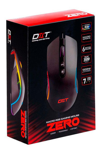 Dxt Mouse Zero Gamer Color Negro