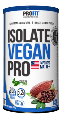 Proteína Isolada Vegana Profit Con Stevia 480g Sin Gluten