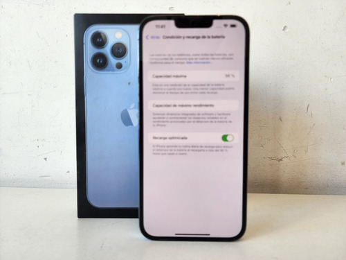 Imagen 9 de 10 de iPhone 13 Pro Max 128gb Bateria 98% + Cargador, Cable Y Caja