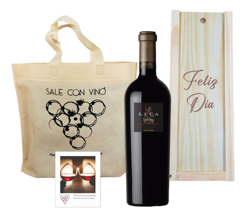 Box Madera Vino Luca Malbec Caja Grabado Personalizado