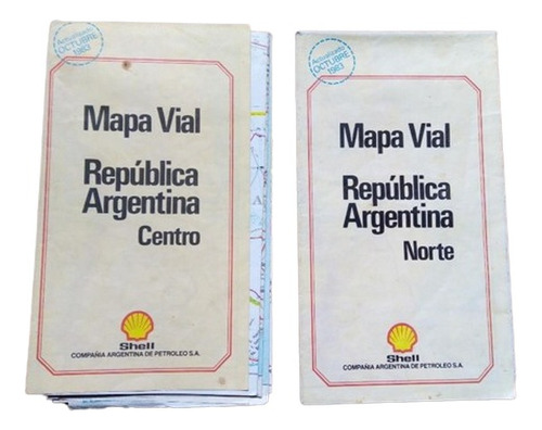 Mapa Vial Rep Argentina Shell 1983 X 2