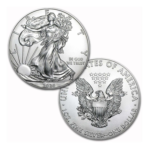 1 Onza Ounce 31gr American Eagle Fine Silver Plata Ley .999
