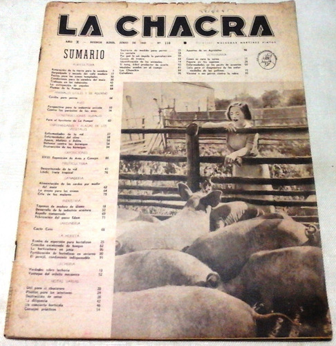 Revista  La Chacra  Nº 116 - Junio De 1940