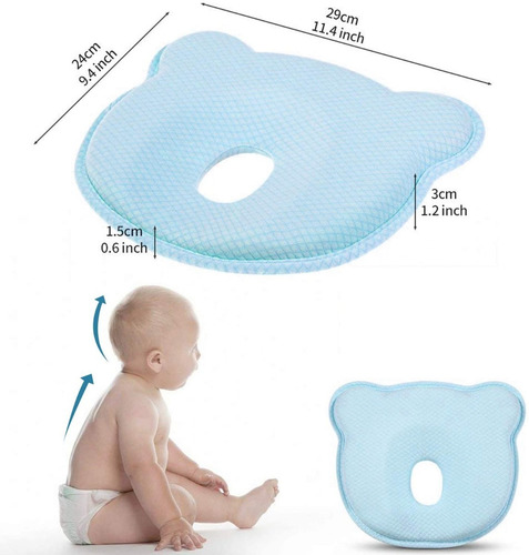 Almohada Para Bebe Memory Foam Para Prevenir Cabeza Plana