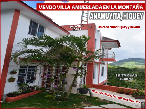 Venta De Villa Amueblada De 2 Niveles Y En La Montaña De Anamuyita En Entre Higuey Y Bávaro, República Dominicana  