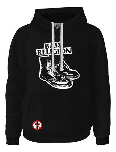 Hoodie Buzo Buso Saco Rock Punk Bad Religion Logo Botas