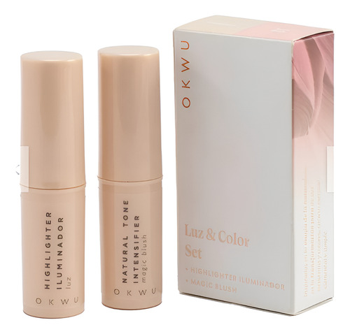 Okwu Highligter Iluminador & Magic Blush - Dos Unidades Crema