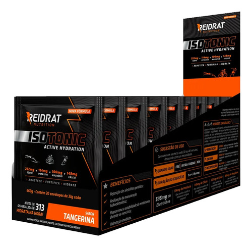 Isotônico Isotonic Reidrat Power Display 20 Un. X 33g