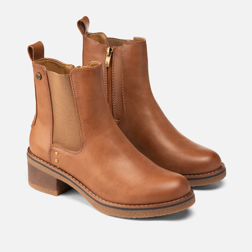 Botas Mujer Massimo Chiesa Botita Taco Bajo Vestir Importada