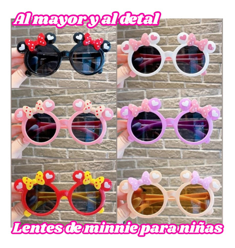 Lentes De Minnie Para Niñas Al Detal En 5 Y Al Mayor En 4