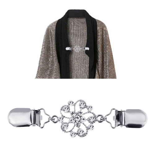 Imagen 12 de 12 de 4pcs Mujer Estilo Retro Cardigan Suéter Clips Blusa Camisa