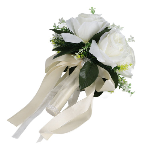 Ramo De Flores Artificiales Para Bodas, Rosa De Simulación D