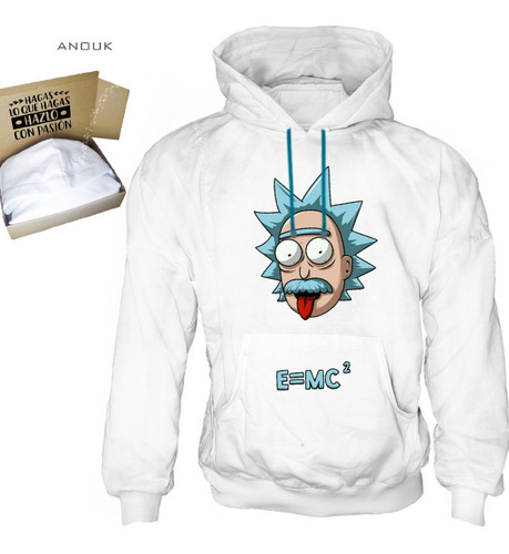 Imagen 7 de 10 de Buzo Hoodie Personalizado Saco Albert Einstein Rick & Morty