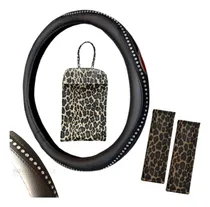 Comprar Cubre Volante Brillos + Cinturones Y Bolsita Animal Print