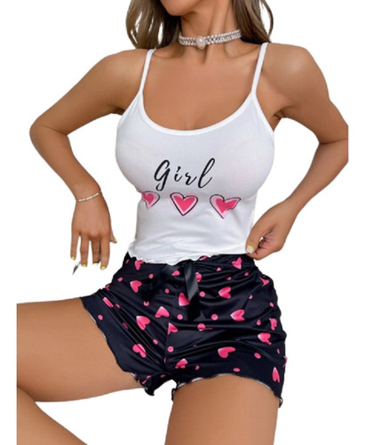 Set De Pijama Sexy Para Dama De 2 Piezas