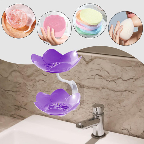 Jabonera Para Pared De Ducha Soporte Doble Para Barra De Jab