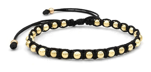 Pulsera Tejido Macrame Oro Laminado 18k Iconic Store