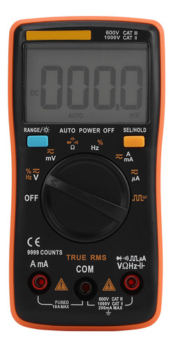 Ohmímetro Aneng An8008 Multímetro Digital True Rms Ac Dc