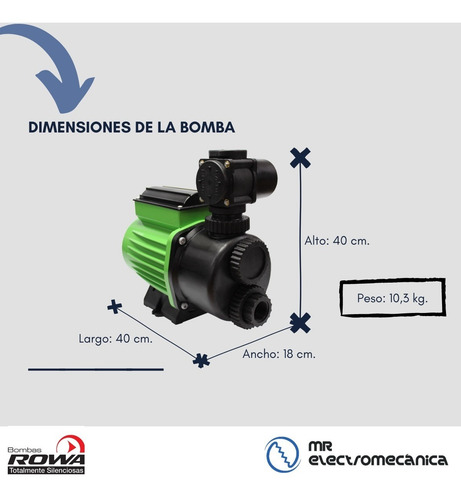 Imagen 9 de 10 de Bomba Centrífuga Rowa Inteligent 24 - Eleva Hasta 5 Pisos - Tanque Lleno