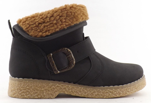 Botas Botinetas Peluche Hebillas Dama Mujer 6001 Csarg