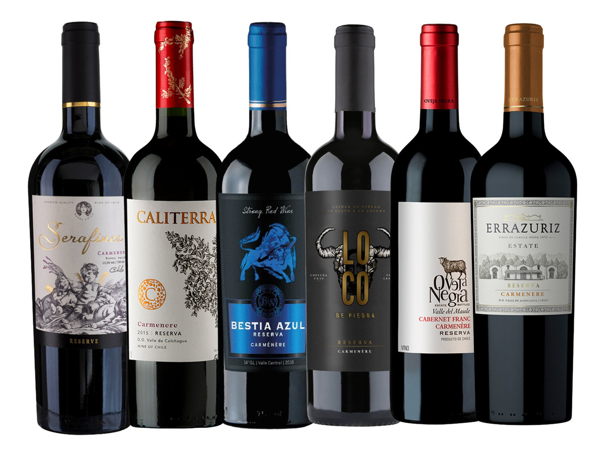 Pack 6x Vinos Reserva Carmenere Mix