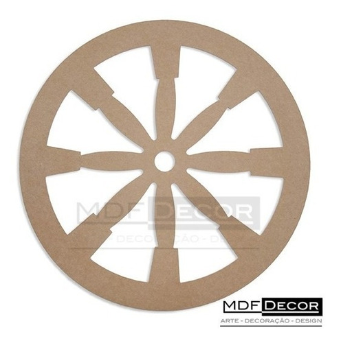 03 Apliques Roda De Carroça Em Mdf 60 Cm Decoração De Festas