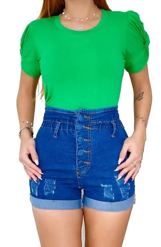 Short clochard cheap jeans atacado