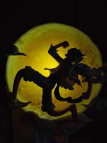 Figura De Acción De 28 Cm De Nika Luffy Con Luz Lunar, De Un